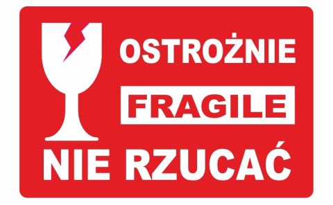 Ostro Nie Nie Rzuca Fragile Etykieta Samoprzylepna Naklejka Szt